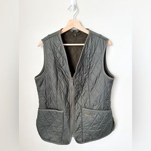 Barbour Betty Quilted Liner Vest - Green - Size 10